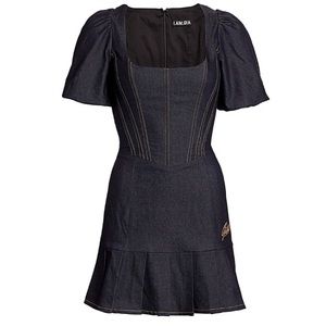 I.AM.GIA Chelsey Puff-Sleeve Denim Flare Dress